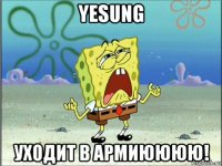 yesung уходит в армиюююю!