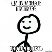 да чувак есть прогресс %70 точно есть