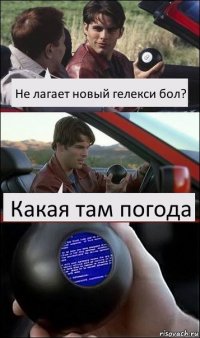 Не лагает новый гелекси бол? Какая там погода