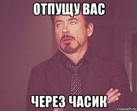 отпущу вас через часик