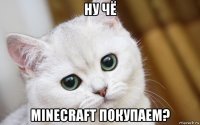 ну чё minecraft покупаем?