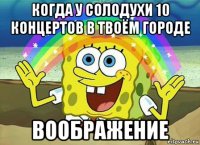 когда у солодухи 10 концертов в твоём городе воображение