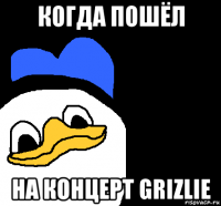 когда пошёл на концерт grizlie