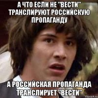 а что если не "вести" транслируют российскую пропаганду а российская пропаганда транслирует "вести"