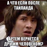 а что если после тайланда артем вернется другим человеком?