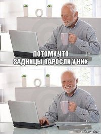 Потому что
Задницы заросли у них 