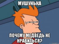 мушунька почему медведь не нравиться?