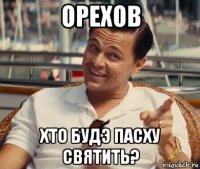 орехов хто будэ пасху святить?