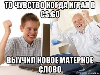 то чувство когда играя в cs:go выучил новое матерное слово