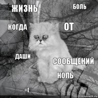 жизнь сообщений от =( даши боль ноль когда  