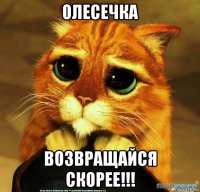 олесечка возвращайся скорее!!!