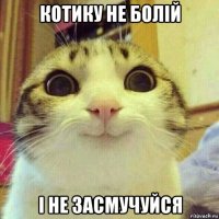 котику не болій і не засмучуйся