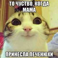 то чуство, когда мама принесла печенюхи