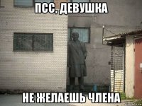 псс, девушка не желаешь члена