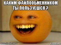 каким файлообменником ты пользуешся ? 