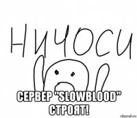  сервер "slowblood" строят!