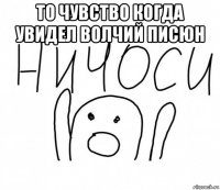 то чувство когда увидел волчий писюн 