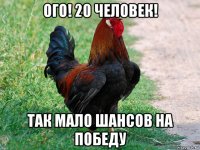 ого! 20 человек! так мало шансов на победу