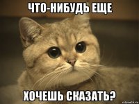 что-нибудь еще хочешь сказать?