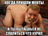 когда пришли менты и ты пытаешься не спалиться что курил