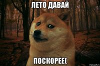 лето давай поскорее(