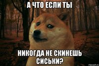 а что если ты никогда не скинешь сиськи?