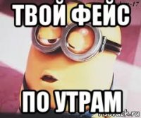 твой фейс по утрам