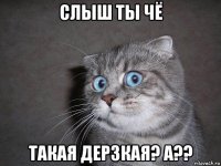 слыш ты чё такая дерзкая? а??