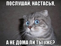 послушай, настасья, а не дома ли ты уже?