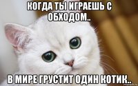 когда ты играешь с обходом.. в мире грустит один котик..