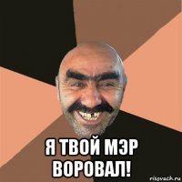  я твой мэр воровал!