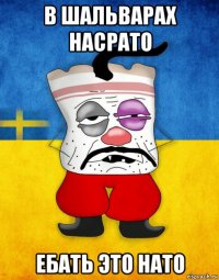 в шальварах насрато ебать это нато