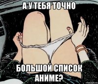 а у тебя точно большой список аниме?