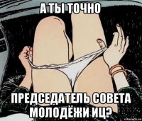 а ты точно председатель совета молодёжи иц?