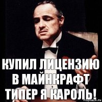 Купил лицензию в майнкрафт типер я кароль!