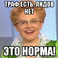 траф есть, лидов нет это норма!