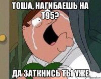 тоша, нагибаешь на т95? да заткнись ты уже