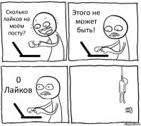 Сколько лайков на моём посту? Этого не может быть! 0 Лайков 