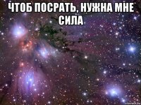 чтоб посрать, нужна мне сила 