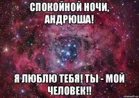 спокойной ночи, андрюша! я люблю тебя! ты - мой человек!!