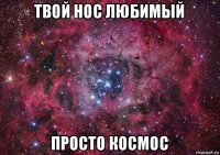 твой нос любимый просто космос