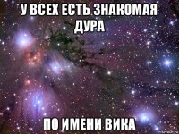 у всех есть знакомая дура по имени вика