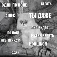 Один по локе В себя верить Ты даже Один по локе бегать Боишься Ашес ОСы прийдут Лис видео