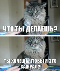 что ты делаешь? ты хочешь чтобы я это сажрал?