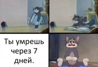 Ты умрешь через 7 дней.