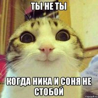 ты не ты когда ника и соня не стобой