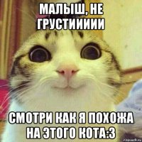 малыш, не грустиииии смотри как я похожа на этого кота:3