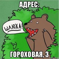 адрес: гороховая, 3