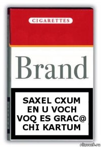 Saxel Cxum en u voch voq es grac@ chi kartum