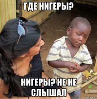 где нигеры? нигеры? не не слышал